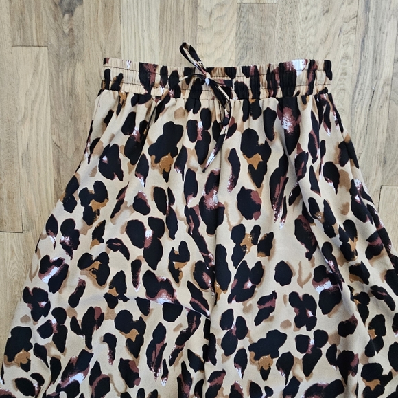 Leopard print Chiffon Maxi skirt womens Size M - Picture 6 of 6